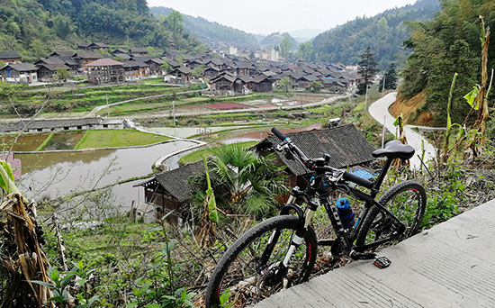 Backroad cycle route in Guizhou, Cycling map if Guizhou China.