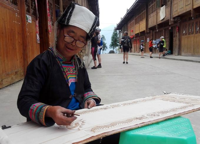 Local batik artist in Guizhou
